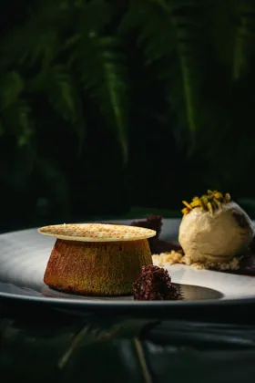 Dish at SHI, low key light. Food photography in Dubai by Artur Begel