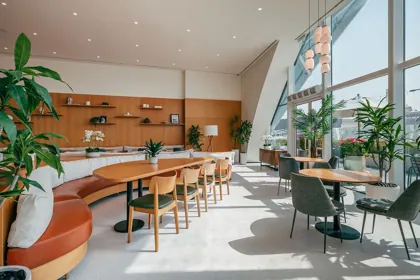 Interior of Joud Coffee, editorial light. Food photography in Dubai by Artur Begel