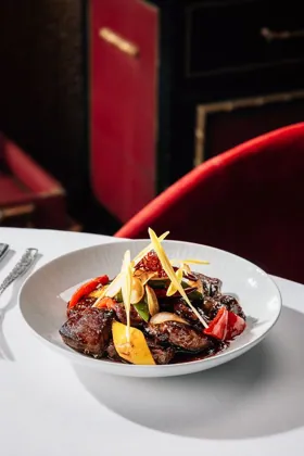 Dish at Shanghai Me, hard flash light. Food photography in Dubai by Artur Begel