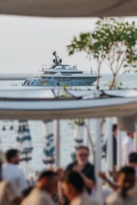 Guests and team at Sirene by Gaia, editorial light. Food photography in Dubai by Artur Begel