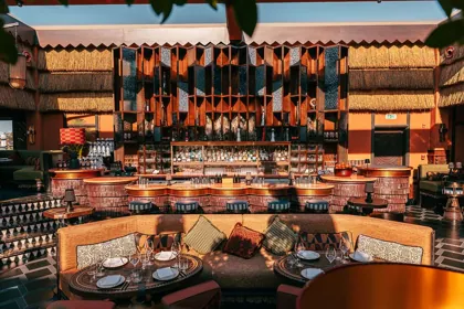 Interior of INA, editorial light. Food photography in Dubai by Artur Begel