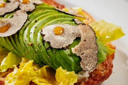 Dish at La Famiglia restaurant, hard flash light. Food photography in Dubai by Artur Begel
