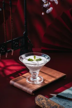 Drink at YU, low key light. Food photography in Dubai by Artur Begel
