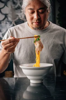 Dish at Gold Fish, hard flash light. Food photography in Dubai by Artur Begel