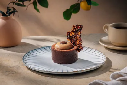 Dish at Ciel Hotel, hard flash light. Food photography in Dubai by Artur Begel