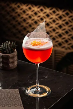 Drink at Attiko, low key light. Food photography in Dubai by Artur Begel