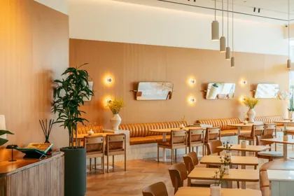 Interior of Joud Coffee, editorial light. Food photography in Dubai by Artur Begel