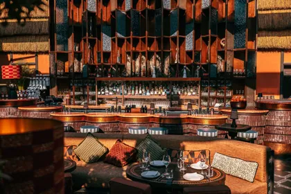 Interior of INA, low key light. Food photography in Dubai by Artur Begel