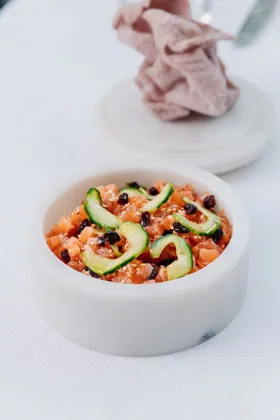 Dish at GAIA, high key light. Food photography in Dubai by Artur Begel