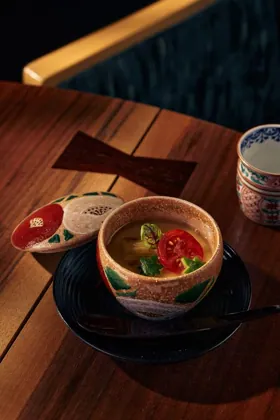 Interior of Kigo, low key light. Food photography in Dubai by Artur Begel