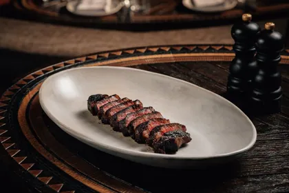 Dish at INA, low key light. Food photography in Dubai by Artur Begel