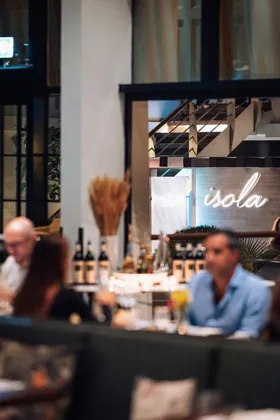 Interior of Isola, editorial light. Food photography in Dubai by Artur Begel