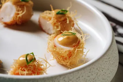 Dish at Isabel, hard flash light. Food photography in Dubai by Artur Begel