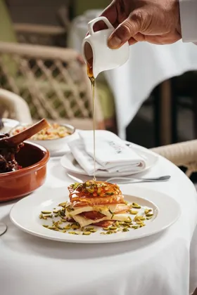 Dish at Novikov, hard flash light. Food photography in Dubai by Artur Begel