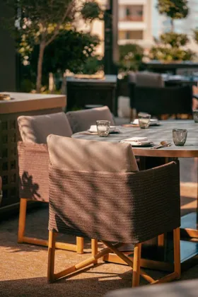 Interior of HANU, editorial light. Food photography in Dubai by Artur Begel