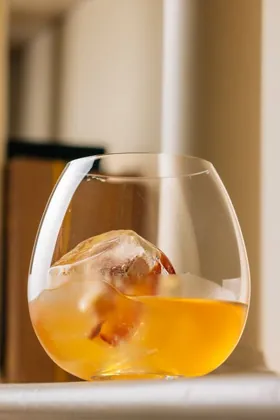 Drink at GAIA, hard flash light. Food photography in Dubai by Artur Begel