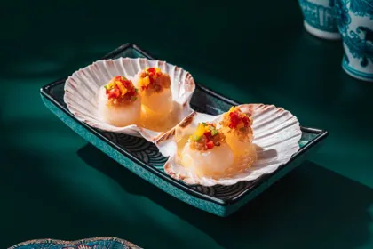 Dish at YU, low key light. Food photography in Dubai by Artur Begel