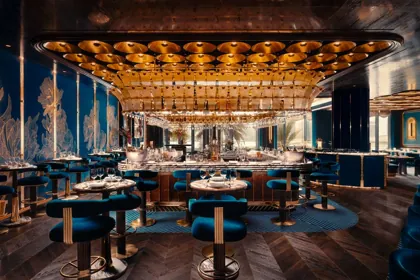 Interior of Isabel, low key light. Food photography in Dubai by Artur Begel