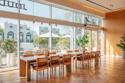 Interior of Joud Coffee, editorial light. Food photography in Dubai by Artur Begel