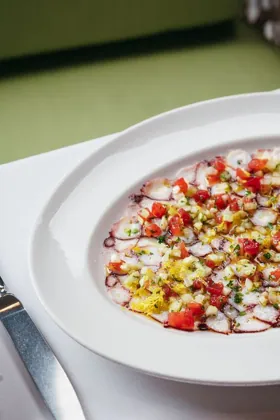 Dish at Novikov, high key light. Food photography in Dubai by Artur Begel