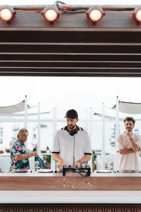 Guests and team at Sirene by Gaia, editorial light. Food photography in Dubai by Artur Begel