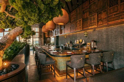 Interior of HANU, editorial light. Food photography in Dubai by Artur Begel