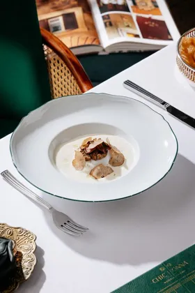 Dish at Chic Nonna, hard flash light. Food photography in Dubai by Artur Begel