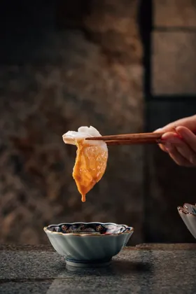 Dish at Kigo, low key light. Food photography in Dubai by Artur Begel