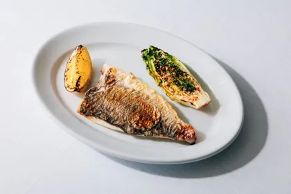 Dish at GAIA, high key light. Food photography in Dubai by Artur Begel