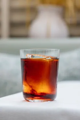 Drink at GAIA, editorial light. Food photography in Dubai by Artur Begel