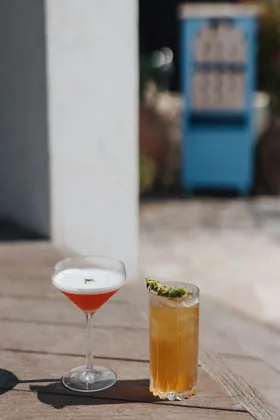 Drink at Sirene by Gaia, editorial light. Food photography in Dubai by Artur Begel