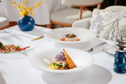 Dish at L'Amo, high key light. Food photography in Dubai by Artur Begel