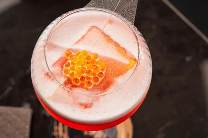 Drink at Attiko, hard flash light. Food photography in Dubai by Artur Begel