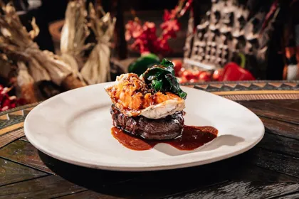 Dish at INA, hard flash light. Food photography in Dubai by Artur Begel