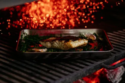 Dish at Novikov, low key light. Food photography in Dubai by Artur Begel