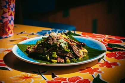 Dish at SipSong, low key light. Food photography in Dubai by Artur Begel