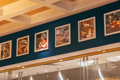 Interior of Scalini, editorial light. Food photography in Dubai by Artur Begel