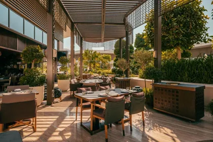 Interior of HANU, editorial light. Food photography in Dubai by Artur Begel
