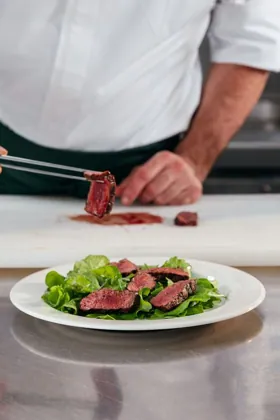 Dish at GAIA, hard flash light. Food photography in Dubai by Artur Begel