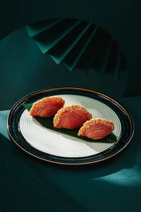 Dish at MEI, low key light. Food photography in Dubai by Artur Begel