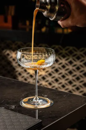 Drink at Attiko, low key light. Food photography in Dubai by Artur Begel
