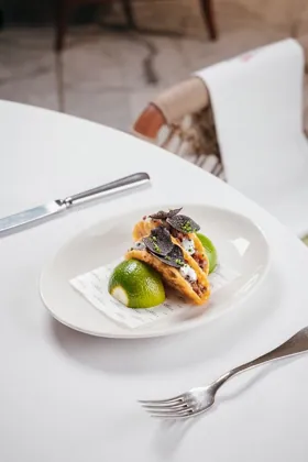 Dish at Novikov, high key light. Food photography in Dubai by Artur Begel