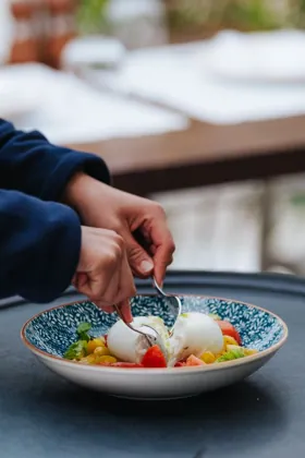 Dish at Isola, natural light. Food photography in Dubai by Artur Begel