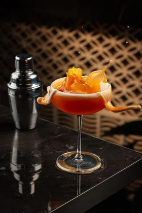 Drink at Attiko, low key light. Food photography in Dubai by Artur Begel