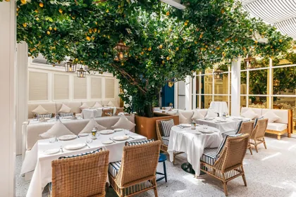Interior of Scalini, editorial light. Food photography in Dubai by Artur Begel