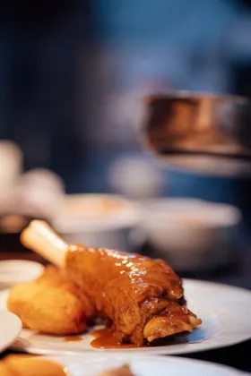 Dish at The Spaniel, hard flash light. Food photography in Dubai by Artur Begel
