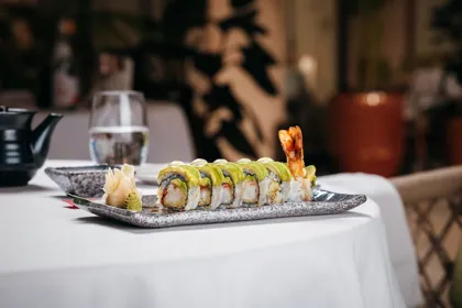 Dish at Novikov, hard flash light. Food photography in Dubai by Artur Begel