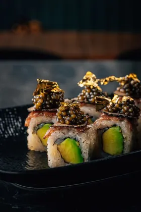 Dish at Gold Fish, low key light. Food photography in Dubai by Artur Begel