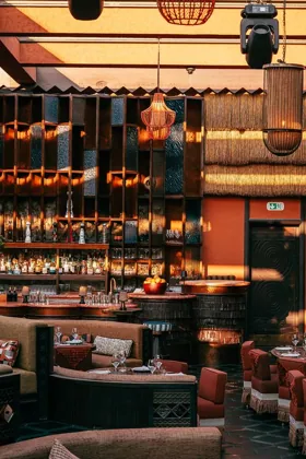 Interior of INA, editorial light. Food photography in Dubai by Artur Begel