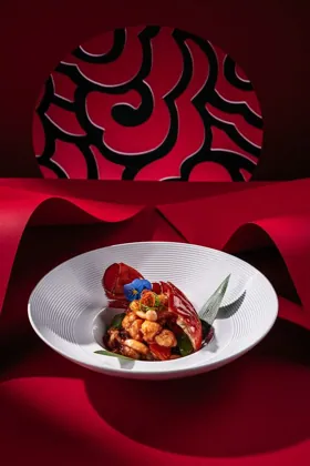 Dish at Moli, low key light. Food photography in Dubai by Artur Begel